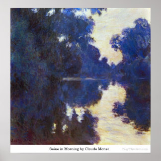 Poster Seine le matin par Claude Monet