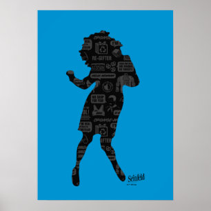 Poster Seinfeld   Elaine Danse Silhouette