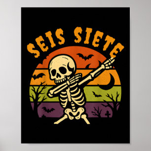 Poster Seis Siete Halloween espagnol 67 garçons enfants S