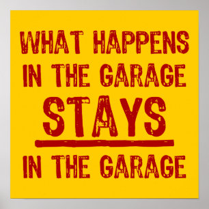 Poster Séjours dans l'affiche de garage