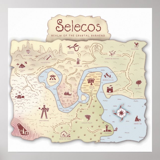 Poster Selecos Adventure Imaginaire Map (Devant)