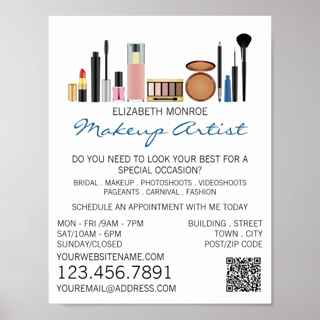 Poster Sélection Cosmétique, Maquillage Artiste Publicité (Devant)