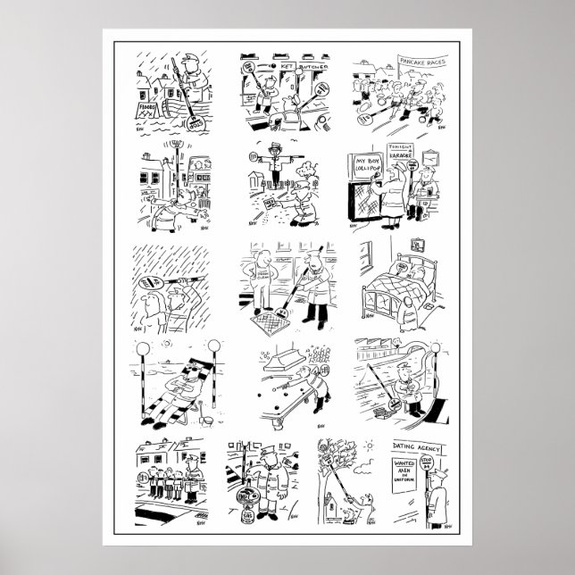 Poster Sélection de Drôle Lollipop Man Cartoons (Devant)