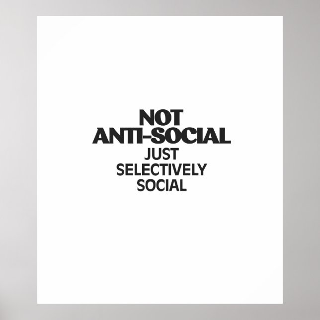 Poster Selectively Social Statement Typography Design (Devant)