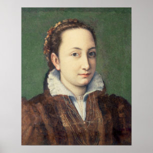 Poster Self portrait, attired as maid-of-honour