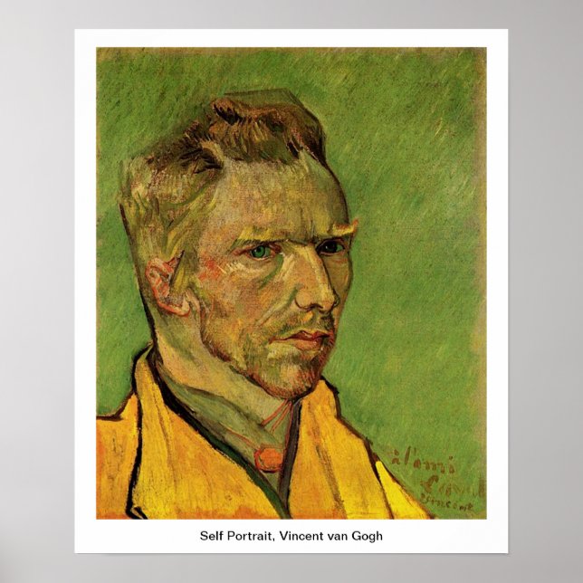 Poster Self Portrait, Vincent van Gogh. (Devant)