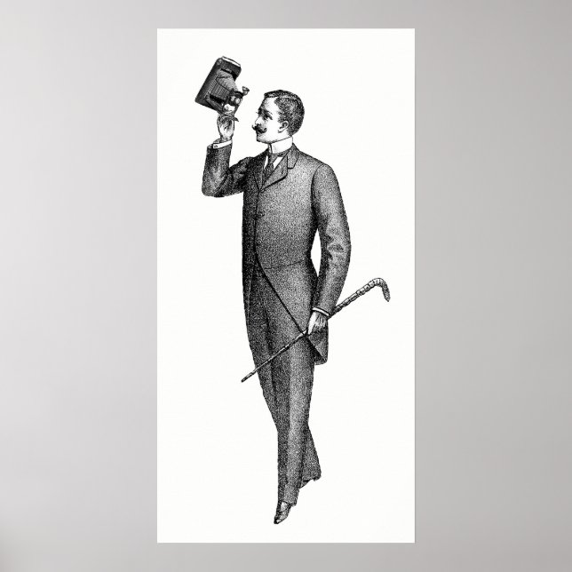 Poster Selfie, Gentleman victorien (Devant)