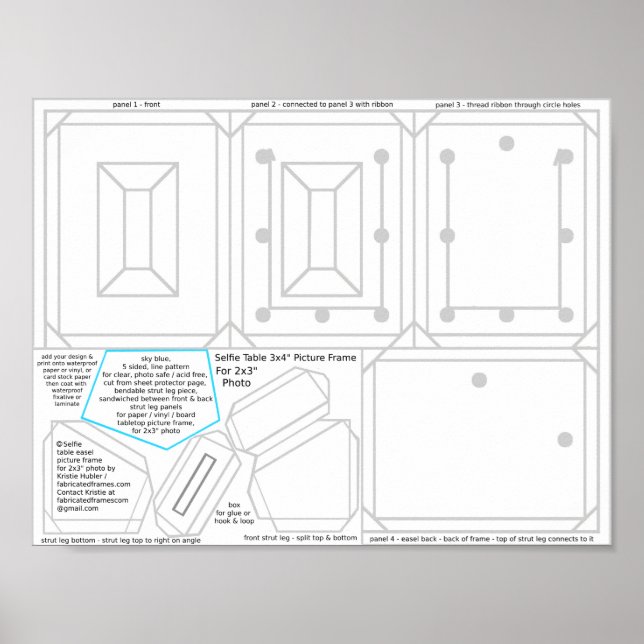 Poster Selfie Image 3x4 Pour 2x3 Photo Imprimable (Devant)