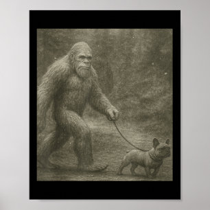 Poster Selfie Sasquatch Alien Et Bigfoot