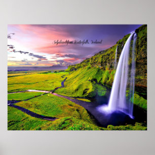 Poster Seljalandsfoss Waterfalls, Iceland