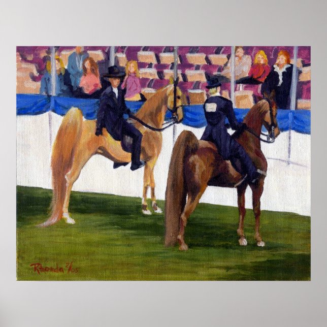 Poster Selle Américaine Sur Le Portrait Du Rail Horse (Devant)