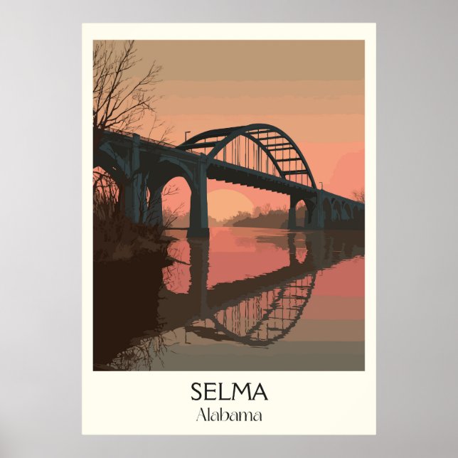 Poster Selma Alabama Edmund Pettus Bridge (Devant)