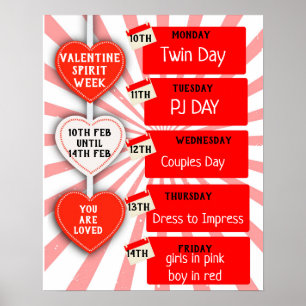 Poster Semaine de l'esprit Valentine