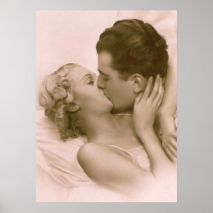 Poster S'embrasser en rose