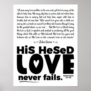 Poster semi-brillant 11x14 "Hesed Never Fails"