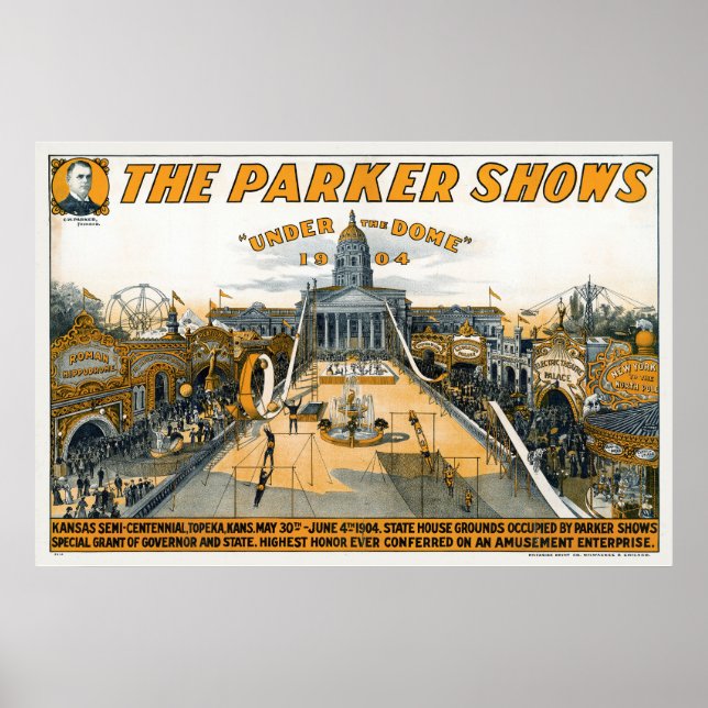 Poster Semi-centenaire du Kansas. State House Grounds. (Devant)