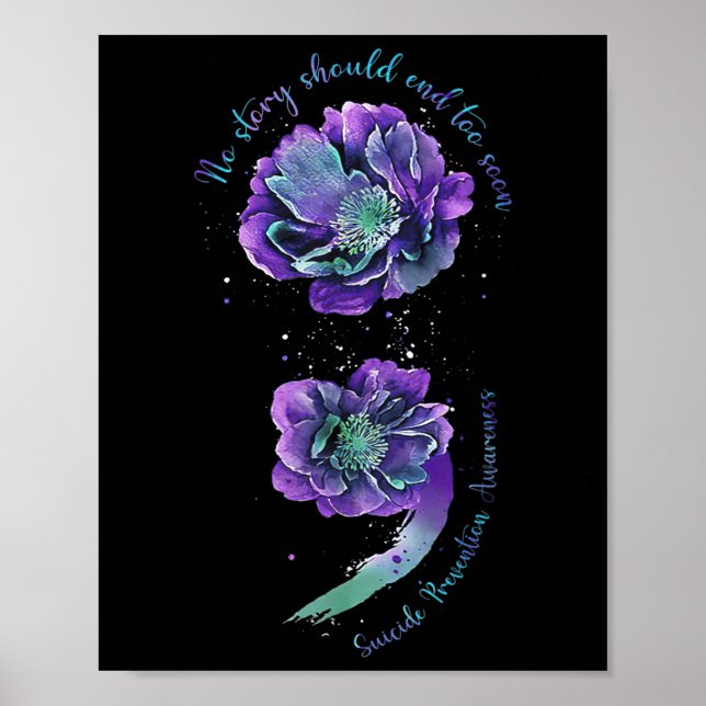 Poster Semicolon Chemise Prévention Suicide Sensibilisati (Devant)