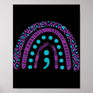 Poster Semicolon de sensibilisation au suicide - Préventi
