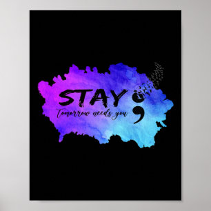 Poster Semicolon Demain A Besoin De Vous Prévention Du Su