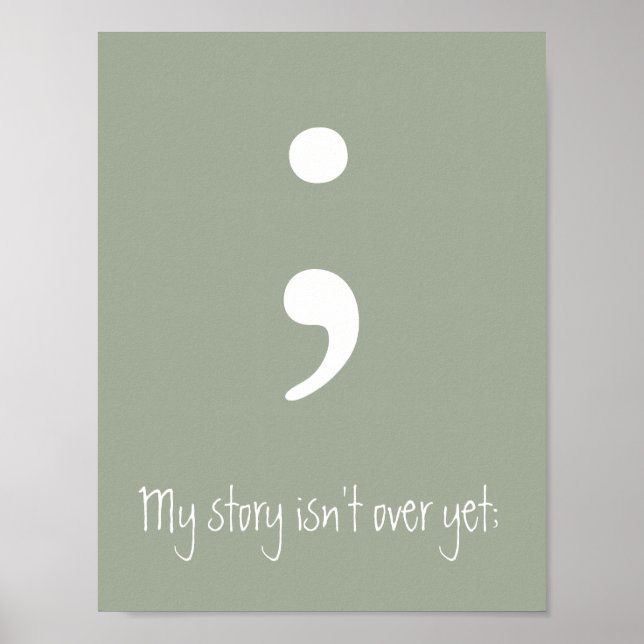 Poster Semicolon / Mon histoire n'est pas encore terminée (Devant)