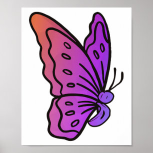 Poster Semicolon Papillon anti-suicide Santé mentale Awa