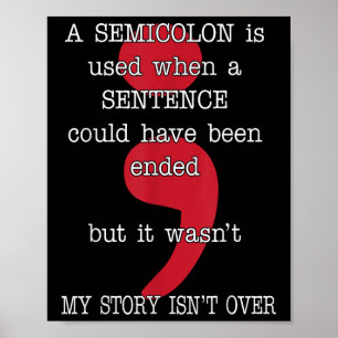 Poster Semicolon Prévention du suicide Sensibilisation Mo