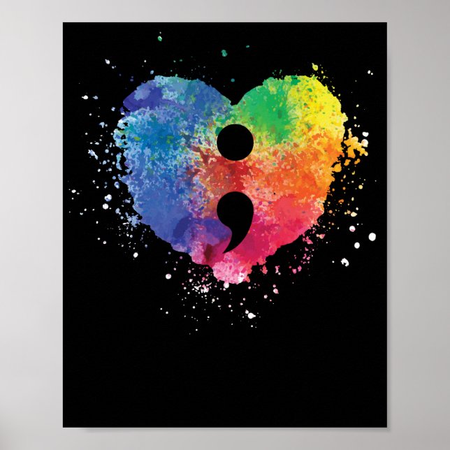 Poster Semicolon Project Mental Health Awareness (Devant)