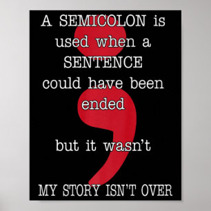 Poster Semicolon Sensibilisation à la prévention du suici