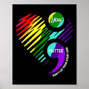 Poster Semicolon Sensibilisation à la santé mentale