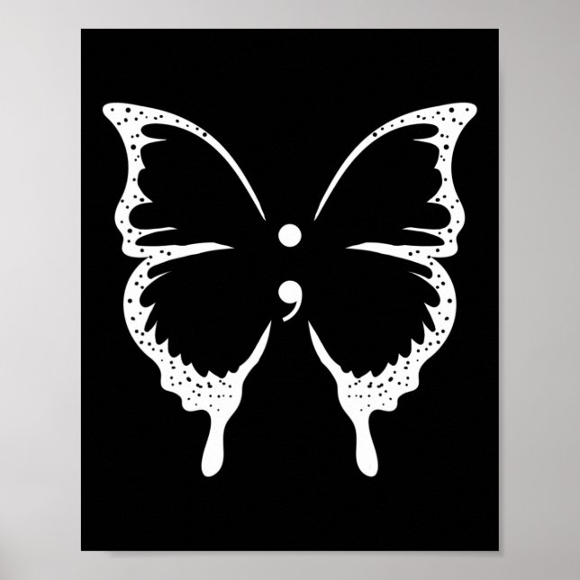 Poster Semicolon Sensibilisation à la santé mentale (Devant)