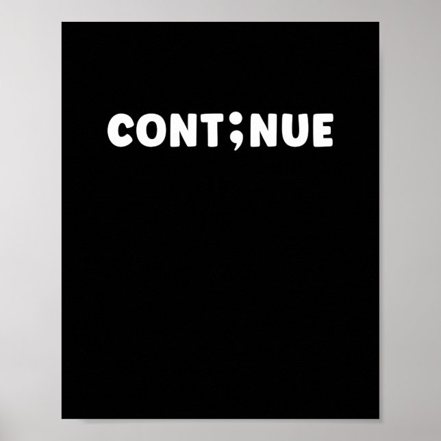 Poster Semicolon Suicide Prevention (Devant)