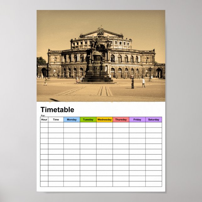 Poster Semperoper à Dresde / Horaire (Devant)