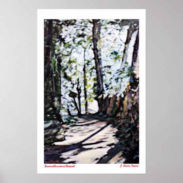 Poster Sendero/Corredoira/Footpath (Devant)