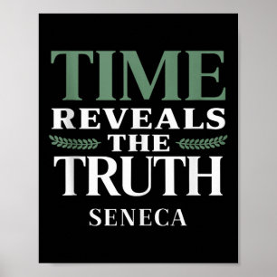 Poster Seneca Citation Le temps révèle la vérité philosop