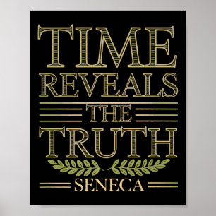 Poster Seneca Citation Le temps révèle la vérité Sagesse 