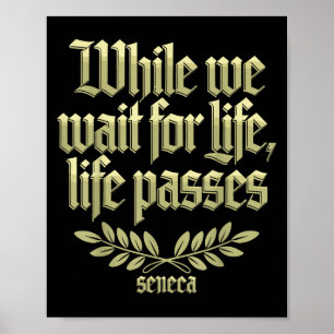 Poster Seneca Citation Philosophie stoïque Memento Mori L