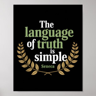 Poster Seneca Citation Philosophie stoïque Sagesse Vérité