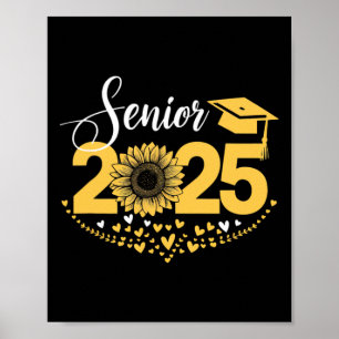 Poster Senior 2025 Funny Graduation Tournesol Cl De 2025