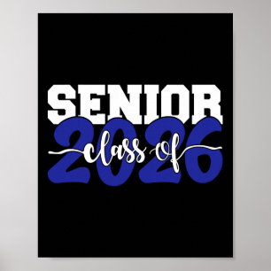 Poster Senior 2026 Classe de 2026 Vintage Retour à l'écol