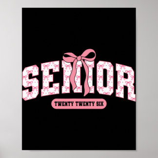Poster Senior 2026 Promotion 2026 Coquette Rose Diplômé