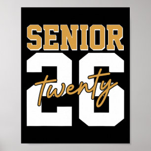 Poster Senior 2026 Rétro Promotion 2026 Diplômé 2026 Homm
