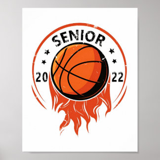 Poster senior de basketball de nuit 2022