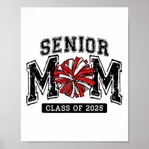 Poster Senior Mom 2025 Cheer Mama Cl De 2025 Funny Gradua