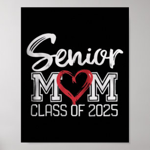 Poster Senior Mom Cl Of 2025 Fière Parent Diplôme Tee