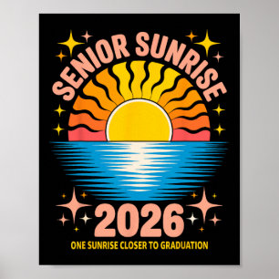 Poster Senior Sunrise 2026 Dernier Premier Jour Lycée