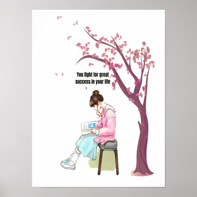 Poster S'enracine dans l'effort, vers la réussite (Devant)