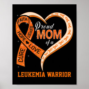 Poster Sensibilisation À La Leucémie Fière Maman D'Un Gue