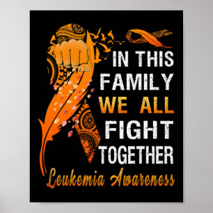 Poster Sensibilisation À La Leucémie Ruban Orange Dans Ce