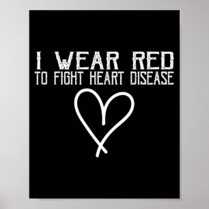 Poster Sensibilisation à la maladie cardiaque Je porte du