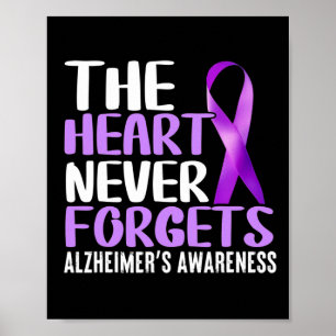 Poster Sensibilisation à la maladie d'Alzheimer Heart Nev